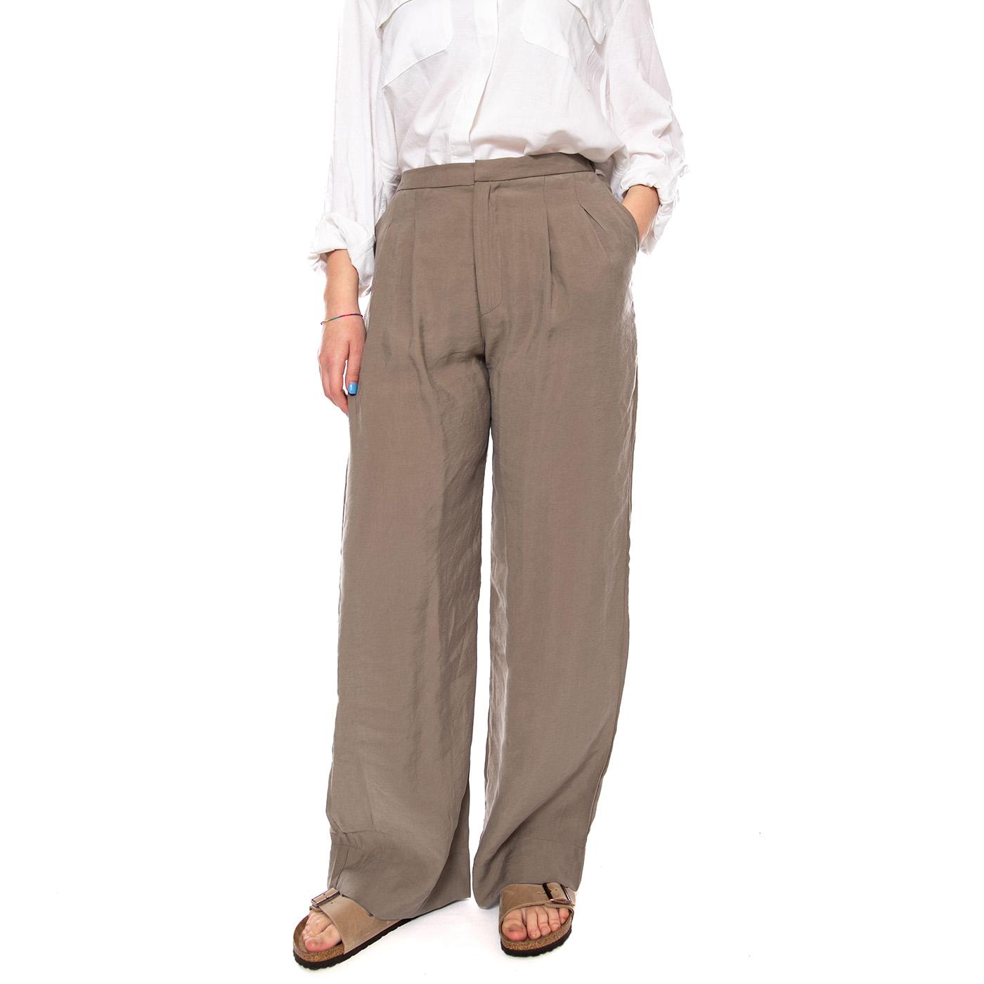 LANA_WS PANT CLAY - Pantaloni Larghi Donna Grigi 331220 905 ELVINE 