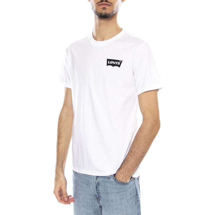 Graphic Crewneck Tee Color BW White + GR White - Maglietta Girocollo Uomo Bianca 22491-1693  LEVIS 