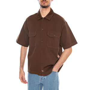247 GD Work Shirt SS Brown - Camicia Maniche Corte Uomo Marrone DK0A88N9 0TB DICKIES 