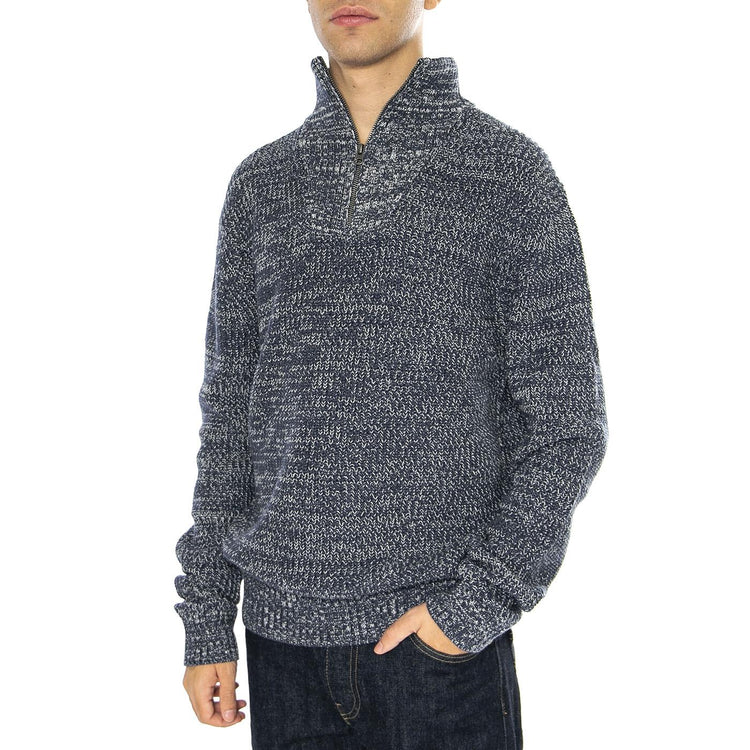 Half Zip Knit Mood Indigo - Maglione Uomo Blu 112355674-BLUE  LEE 