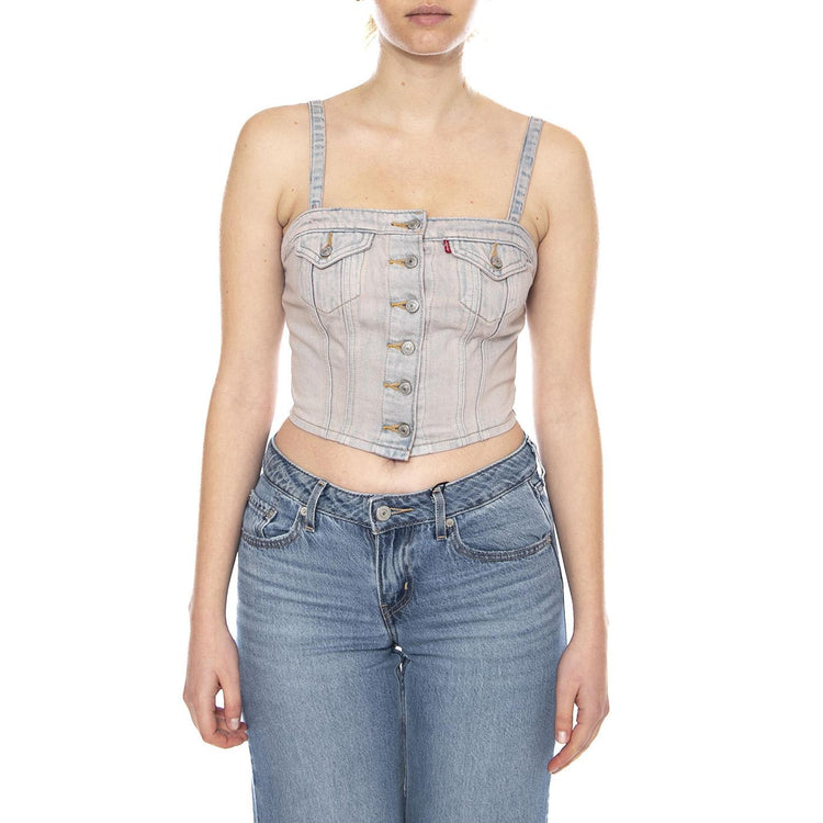 Denim Tube - Rose Up Top - Bandeau Top Donna 005NO 0002 LEVIS 