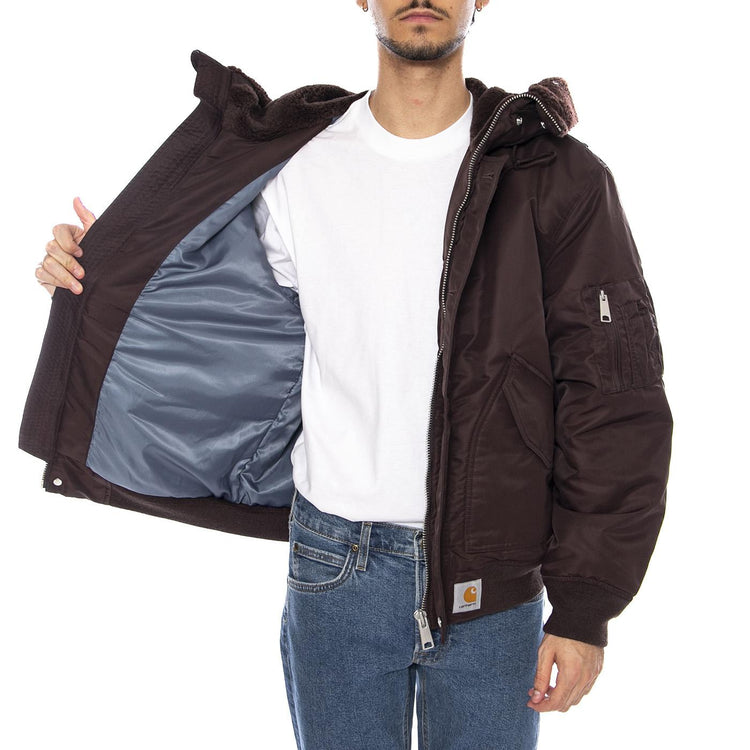 Hd Oltera Bomber Palisander / Angelite - Giacca con Cappuccio Uomo Marrone I035309.3ACXX . CARHARTT WIP 