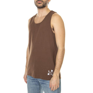 M' Bubble Tank Slit Brown - Canotta Uomo Marrone 134050054-SIL  OBEY 