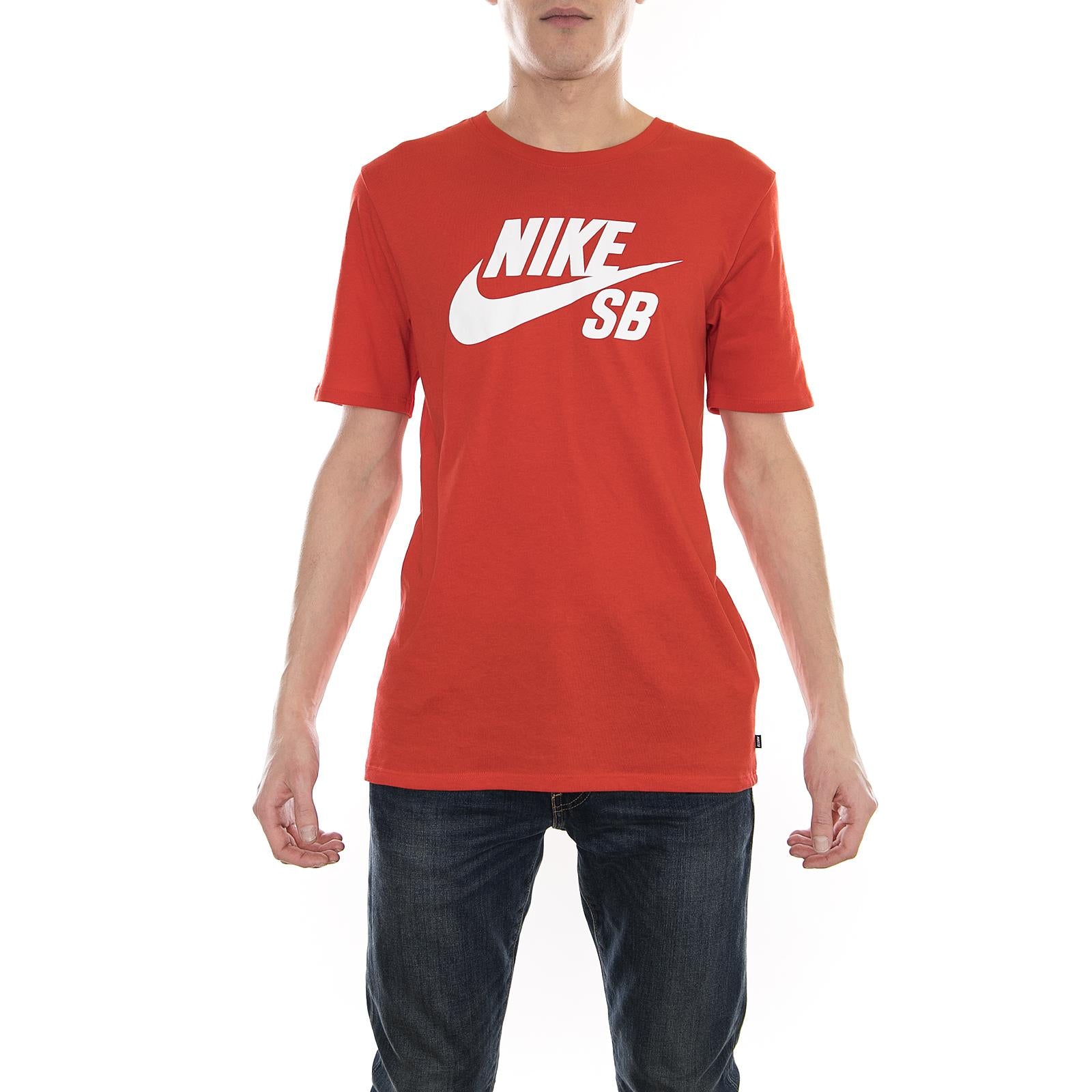 SB LOGO TEE UNIVERSITY RED/WHITE 821946-657  NIKE 