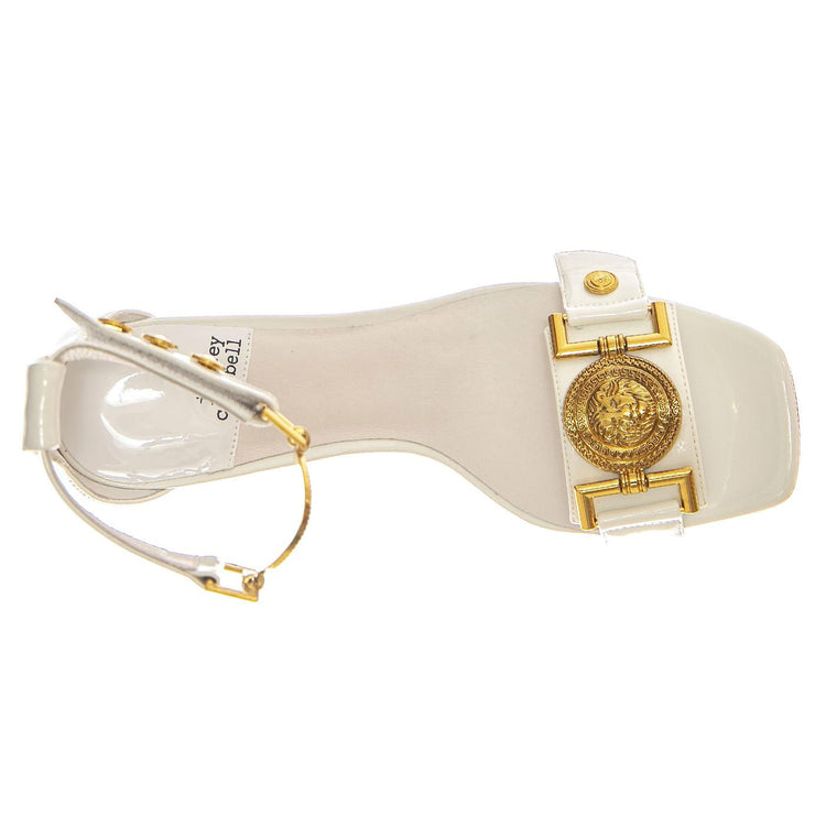 Leonite White Patent Gold - Sandali Donna Bianco / Oro JCLEONITE-WHT  JEFFREY CAMPBELL 