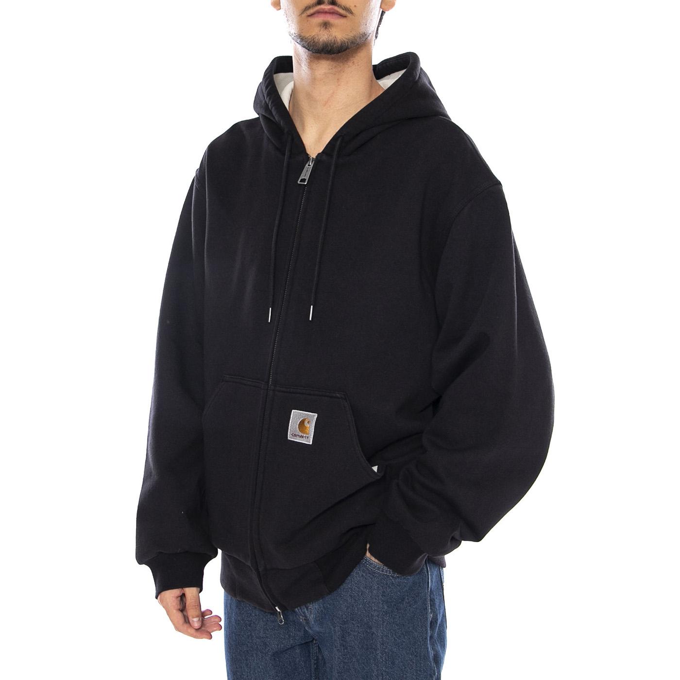 Active Sweat Jacket Black - Felpa con Cappuccio Uomo Nera I035602.8906 . CARHARTT WIP 