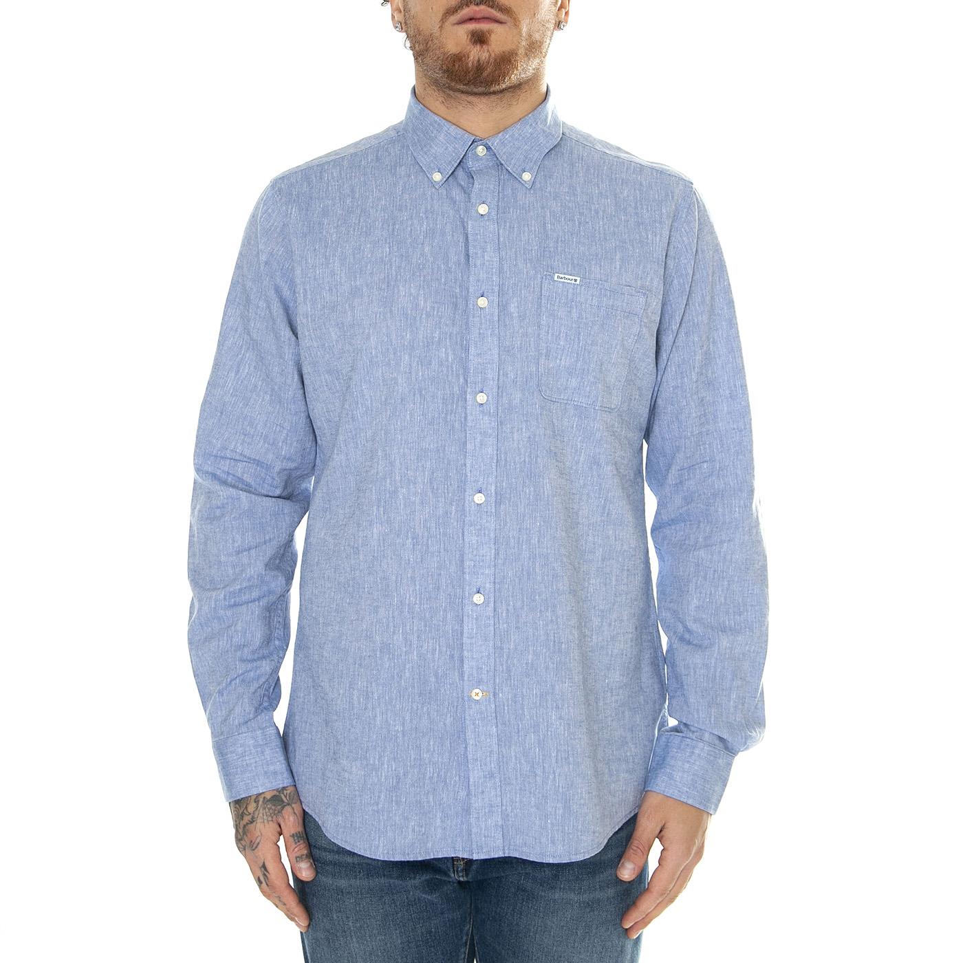 Nelson Tailored Shirt Blue - Camicia Uomo Blu SS24-MSH5090-BL33  BARBOUR 