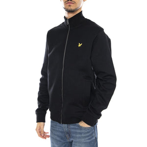 Brushback Full Zip Jet Black - Felpa con Zip Uomo Nera ML2148V-Z865 . LYLE & SCOTT 
