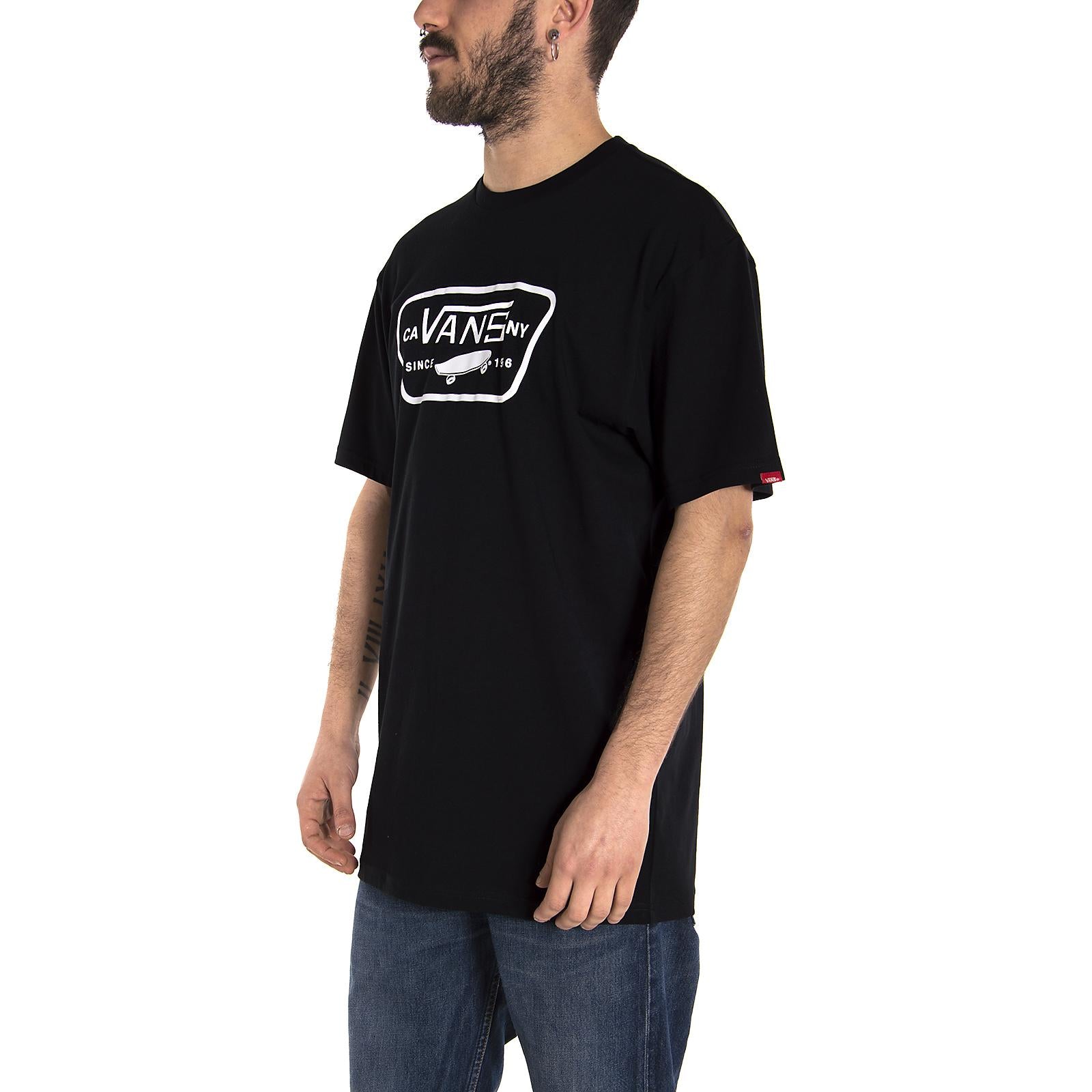 Mens Full Patch Black T-Shirt V00QN8Y28  VANS 
