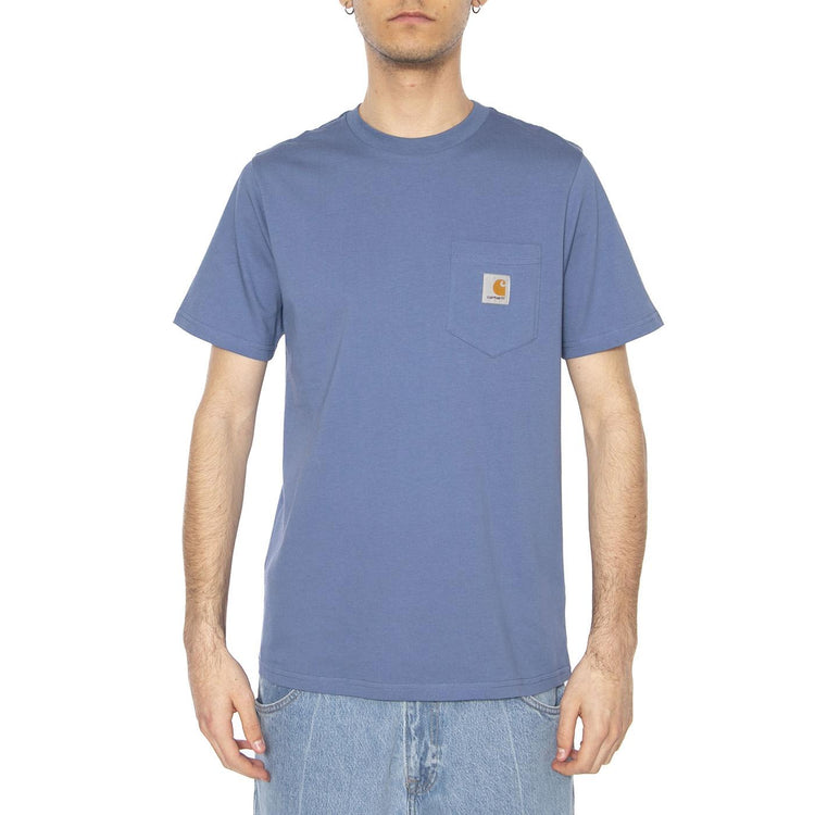 S/S Pocket T-Shirt Blue Iris - Maglietta Girocollo Uomo Blu I030434.976XX  CARHARTT WIP 