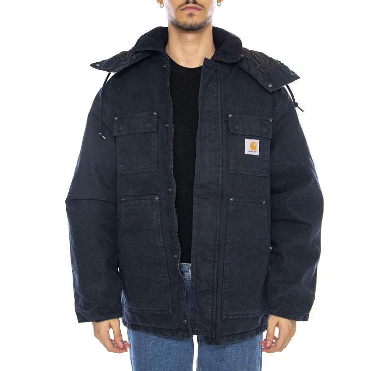 Ambel Coat Deep Night / Deep Night - Giacca con Cappuccio Uomo Blu I035616.3B306  CARHARTT WIP 