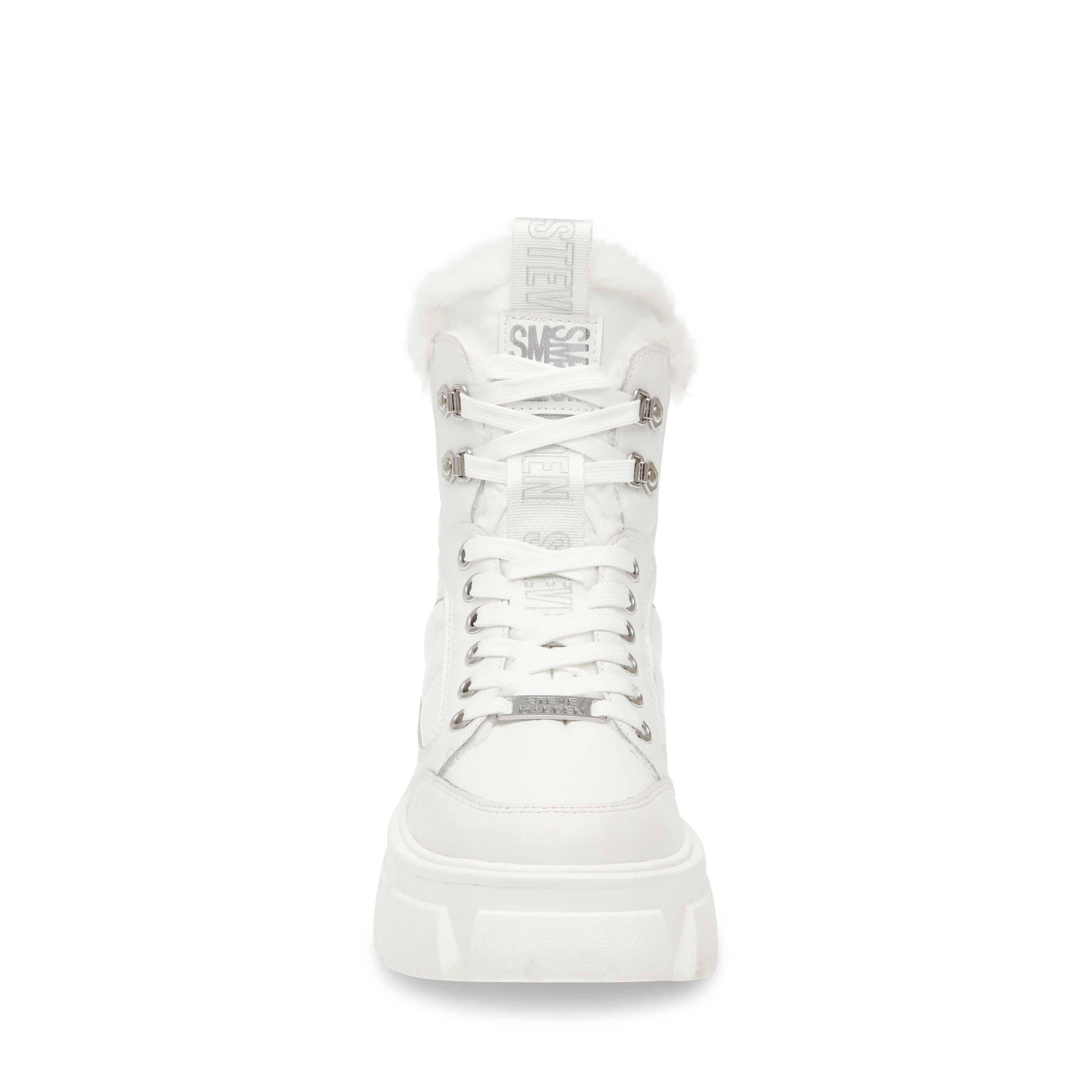 Triggers White / White - Stivali Stringati Donna Bianchi SMSTRIGGERS-11E  STEVE MADDEN 
