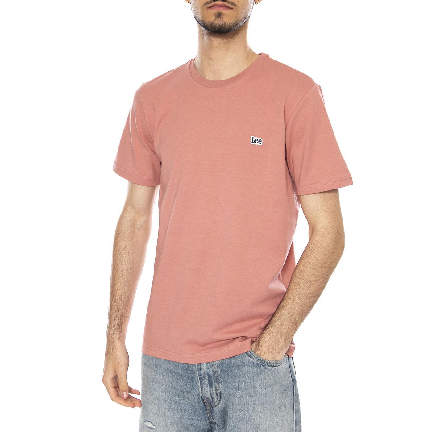 SS PATCH LOGO TEE MALLORY - Maglietta Girocollo Uomo Rosa 112376927 PNK LEE 