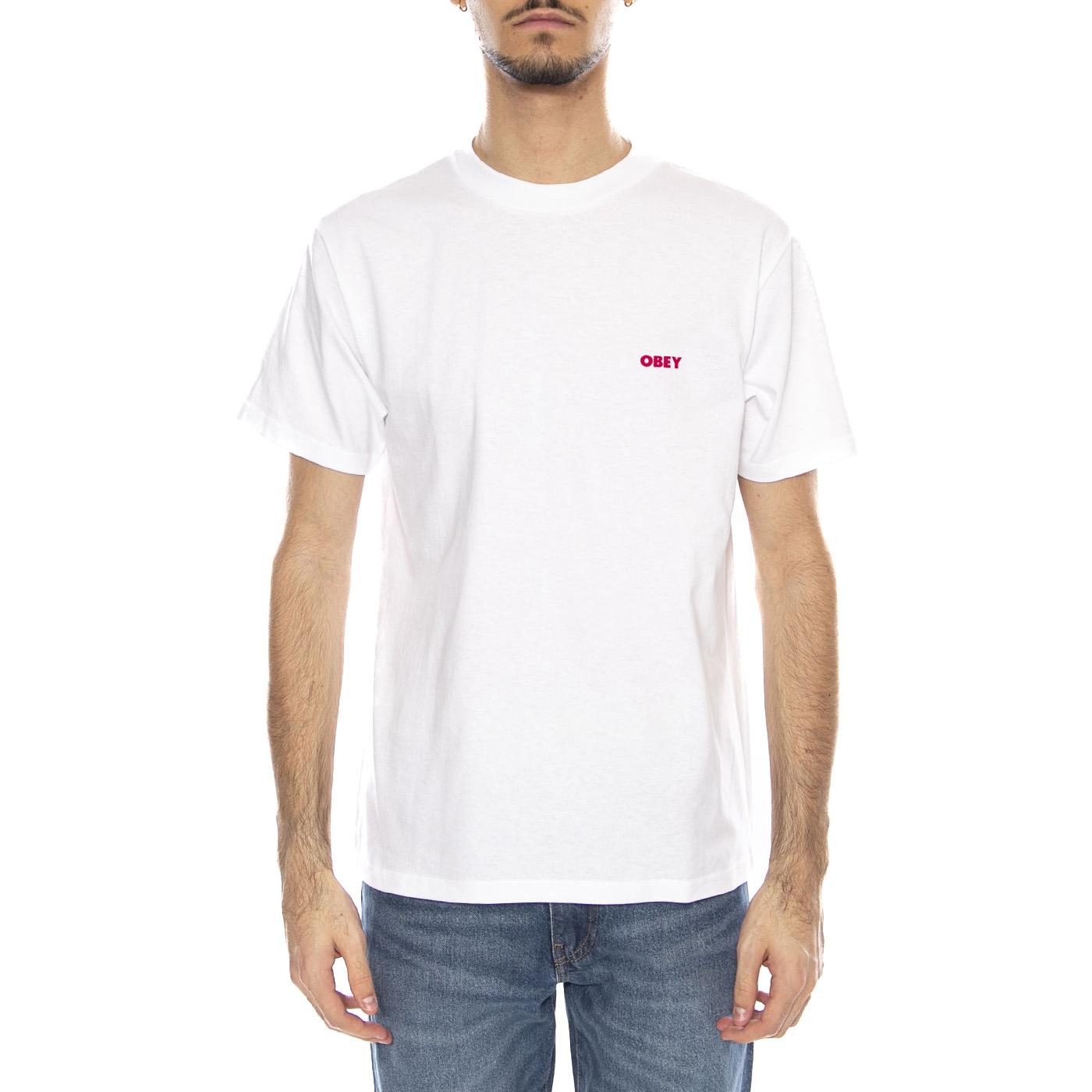 OBEY Art Studio Flowers Tee -- Maglietta Girocollo Uomo Bianca 165264234 WHT OBEY 