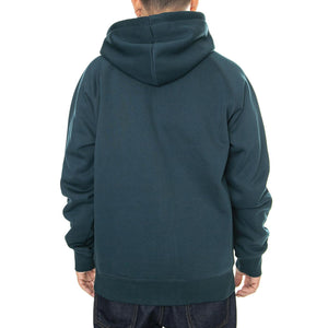 Hooded Chase Jacket Duck Blue / Gold - Felpa con Cappuccio Uomo Verde I033664.2D0XX  CARHARTT WIP 