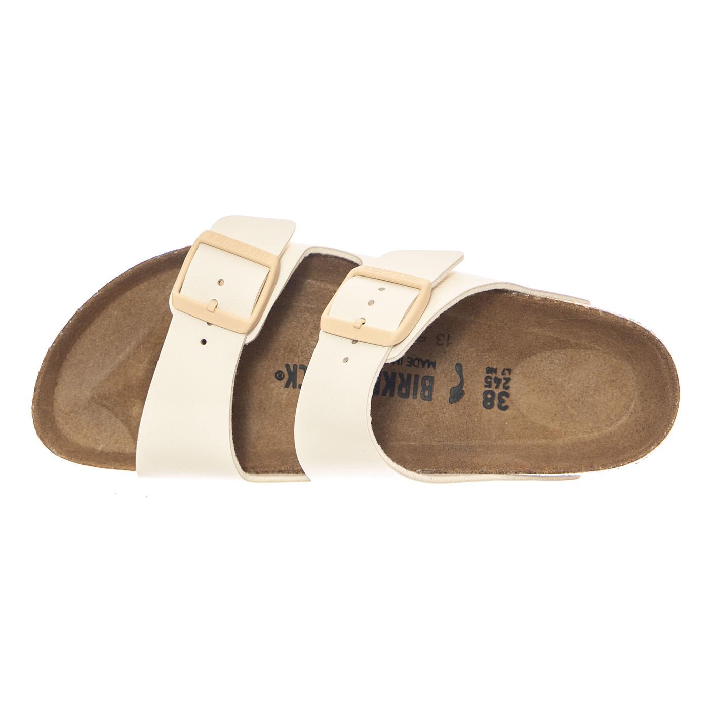 Arizona Birko Flor Narrow Fit Eggshell - Sandali Donna Bianchi 1027339 EGL BIRKENSTOCK 