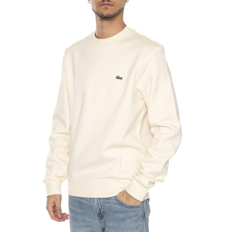 Sweatshirt XFJ White - Felpa Girocollo Uomo Bianca SH9608-XFJ . LACOSTE 