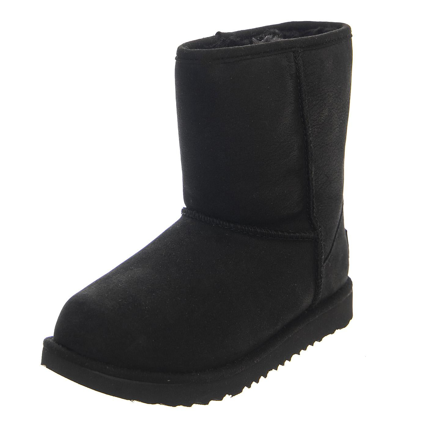 Classic Weather Short II Black K - Stivaletti Bambino Neri UGKCLSWPBK1019646K  UGG 