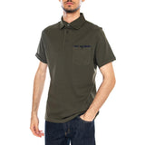 Premium Corpatch Tailored Polo Dark Olive - Polo Uomo Verde  Uomo BARBOUR