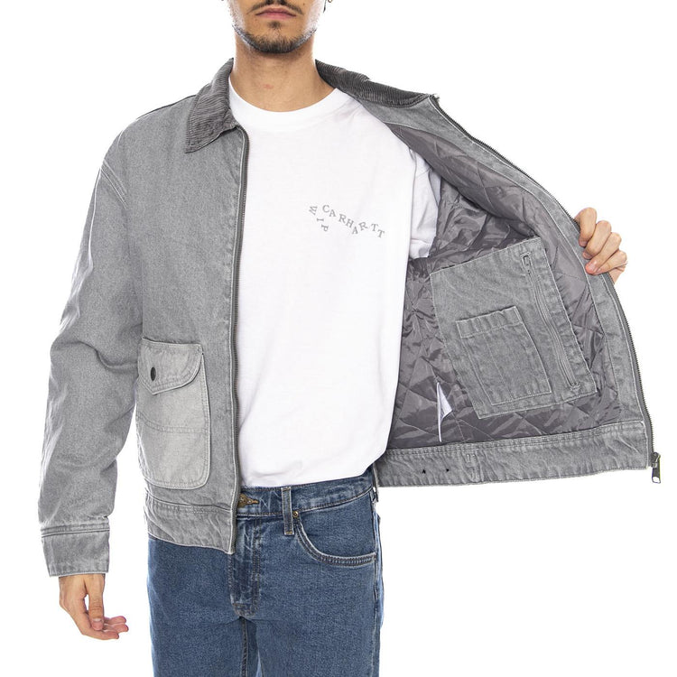 91U Utility Jacket Geminy Grey - Giacca Denim Jeans Uomo Grigia 112370527 . LEE 