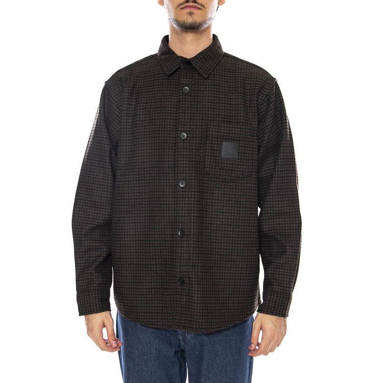 L/S Lowis Shirt Lowis Houndstooth, Vitola Heather - Camicia Uomo Verde I035328.35MXX . CARHARTT WIP 