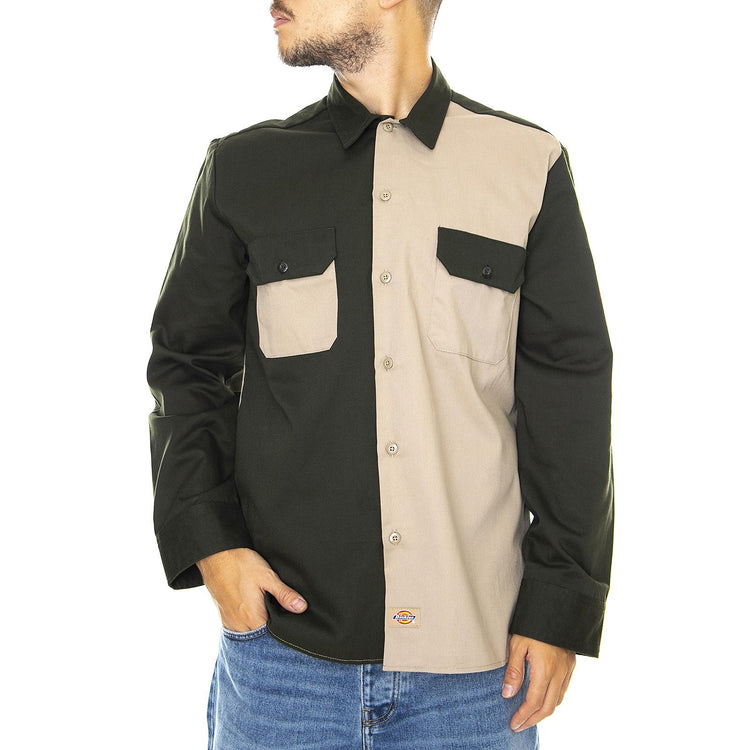 Hardinsburg Shirt - Khaki - Camicia Uomo Multicolore 05 200354-KH . DICKIES 