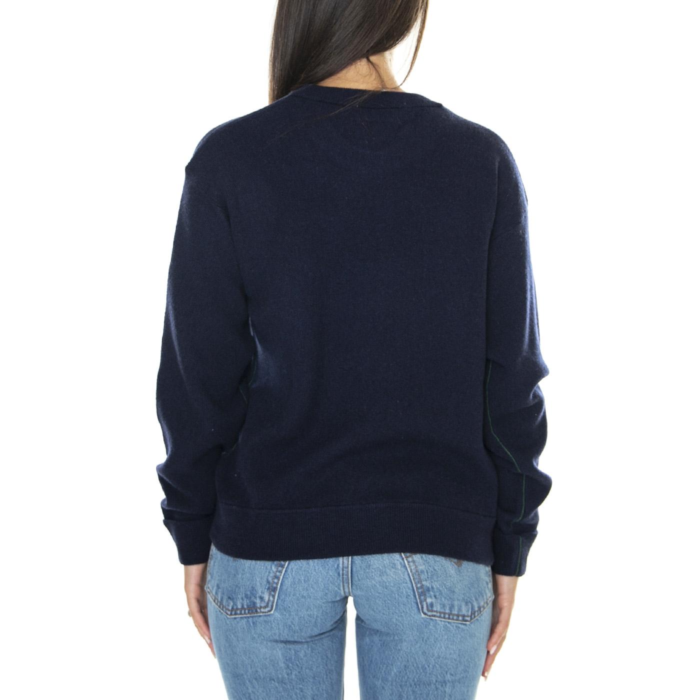 Pullover AF9551-166 - Maglione Donna Blu AF9551-166  LACOSTE 