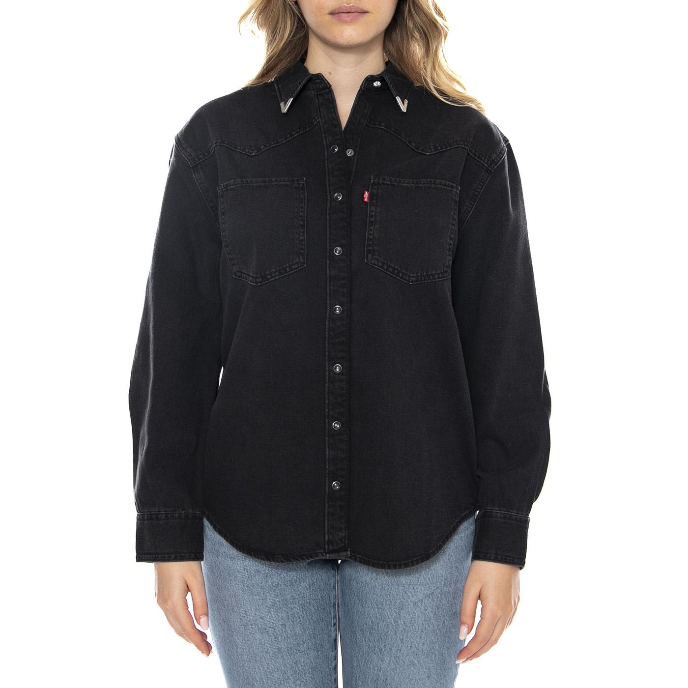 Teodora Western Shirt Western Wildside -- Camicia Donna Nera A7244-0076 . LEVIS 