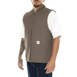 M' Canvas Vest Olive - Giacca Smanicata Invernale Uomo Marrone 6040062-11067  CAT 
