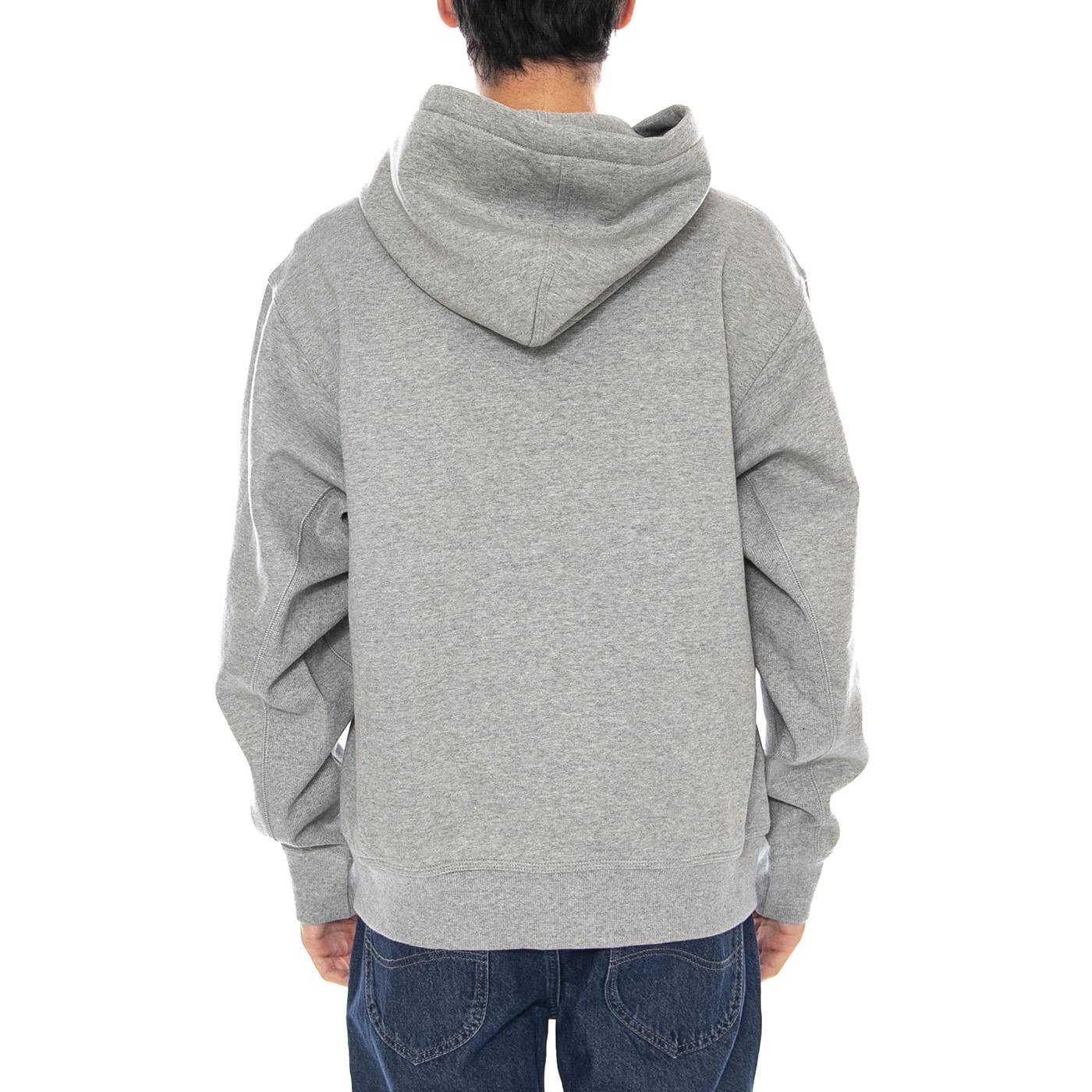 Hooded American Script Jacket Grey Heather - Felpa con Cappuccio Uomo Grigia I033063.V6XX . CARHARTT WIP 