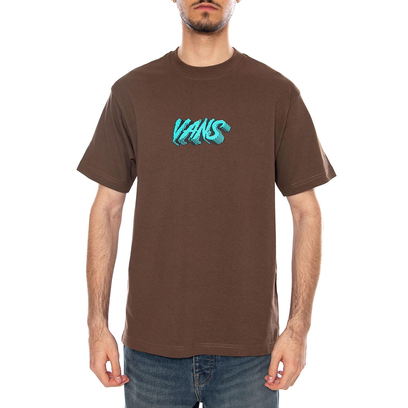 STONE SWIRL LOOSE SS VINTAGE COCOA - Maglietta Girocollo Uomo Marrone VN000VY1 FST1 VANS 