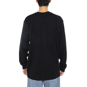L/S Pocket Heart T-Shirt Black / Red - Maglietta Girocollo Maniche Lunghe Uomo Nera I035300.1V2XX . CARHARTT WIP 