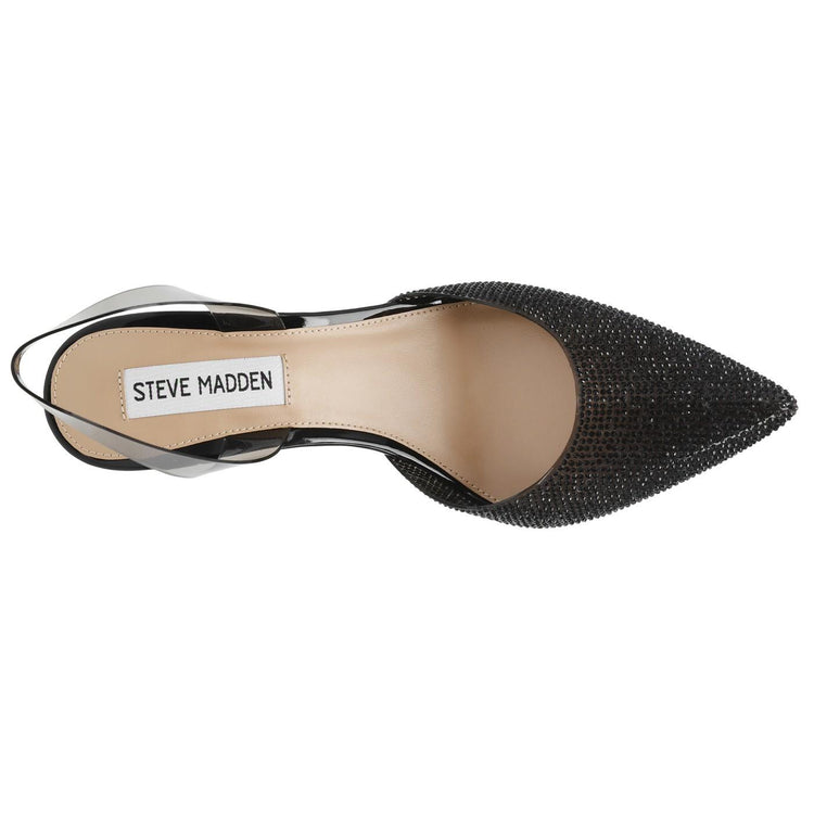Lucyle Black Crystal Color Vinyl + Matching Stones - Scarpe Décolleté Donna Nere SMSLUCYLE-BLK  STEVE MADDEN 
