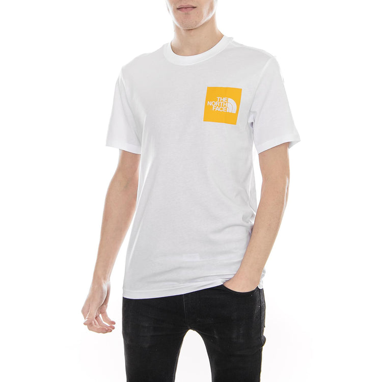 S/S FINE TEE TNF White / Yellow T0CEQ5L4H  THE NORTH FACE 