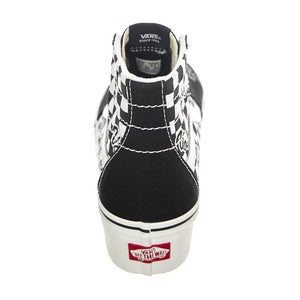 UA SK8-Hi Tapered Stackfo Black / White - Scarpe Stringate Profilo Alto Donna Nere / Checkerboard / Multicolore VN0A5JMK6BT1  VANS 