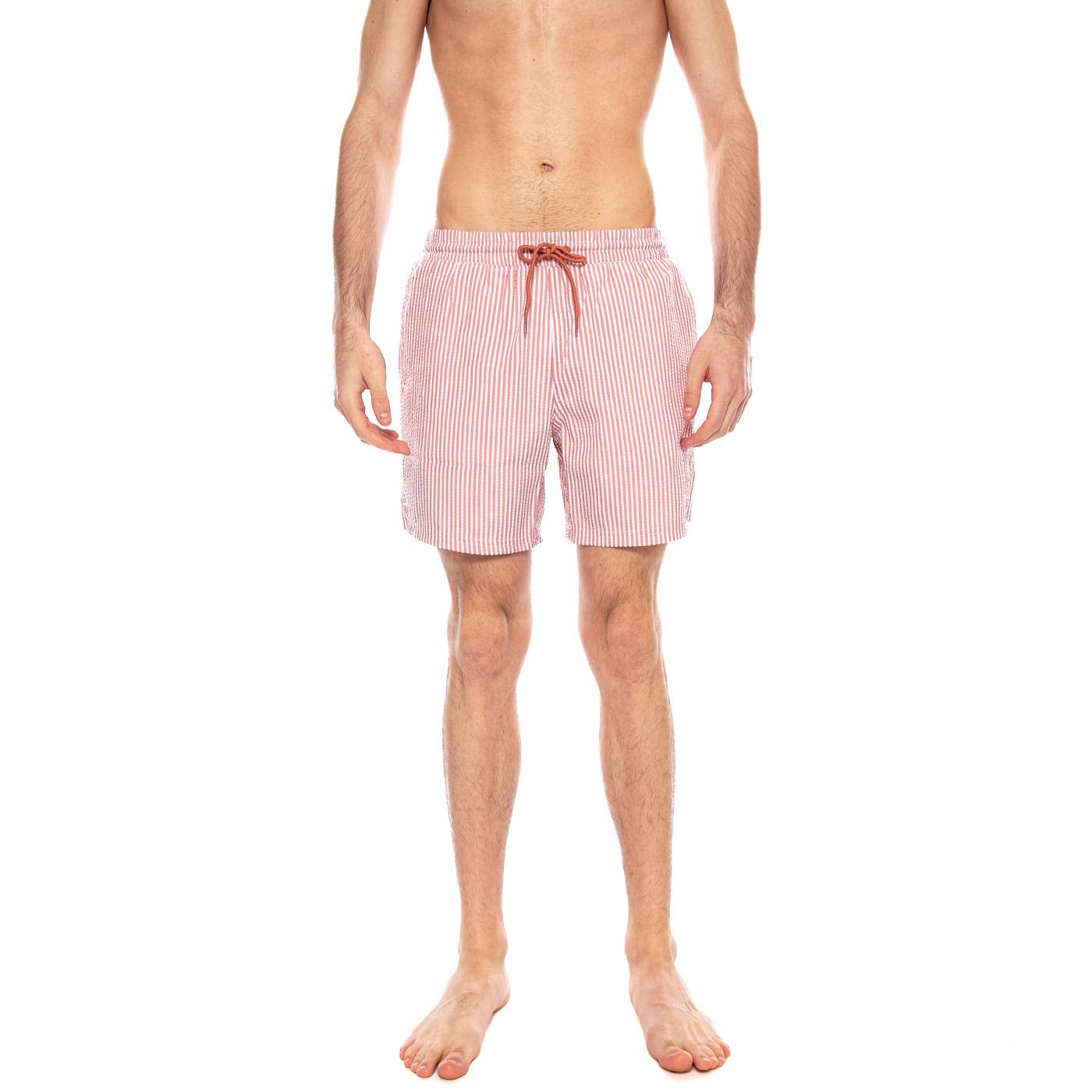 Colbert Seersucker Swim Coral Reef - Costume da Bagno Uomo Rosa F4SSE078 611 FARAH 