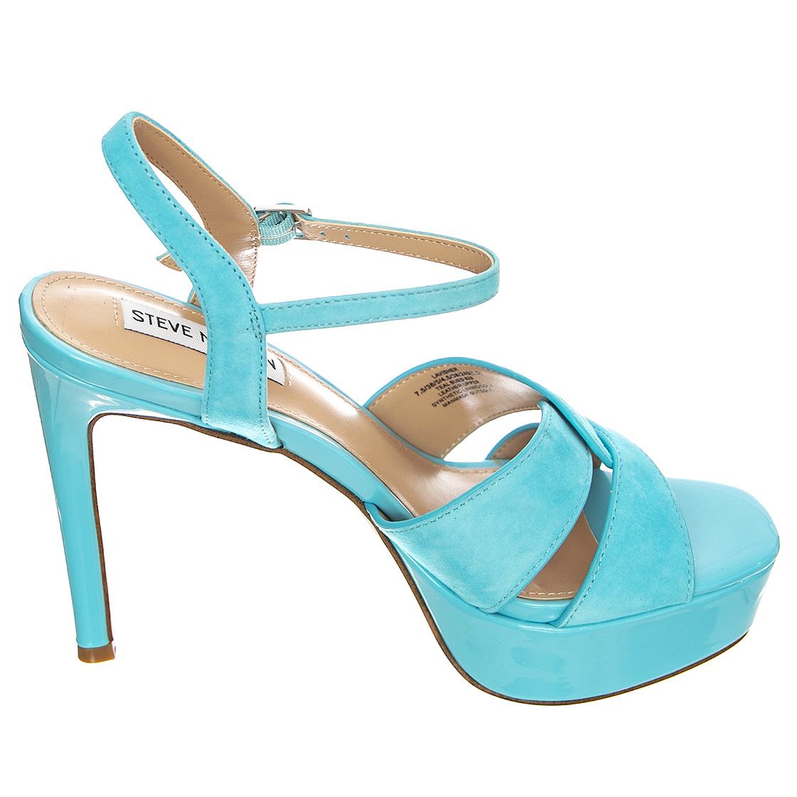 Lavisher Teal Sued - Sandali Donna Blu SMSLAVISHER-TEA  STEVE MADDEN 