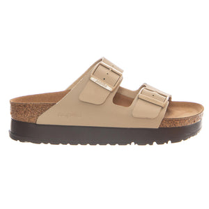 Arizona Platform Vegan Birko Flor Narrow Fit Sandcastle - Sandali Donna Beige 1031261 SDL BIRKENSTOCK 