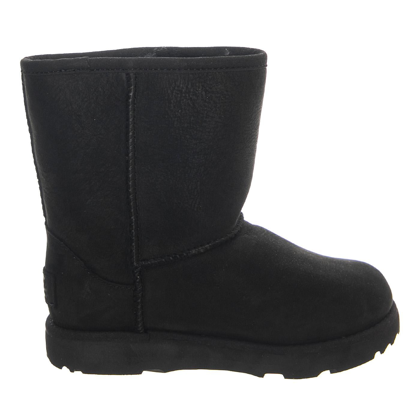 Classic Weather Short II Black K - Stivaletti Bambino Neri UGKCLSWPBK1019646T  UGG 