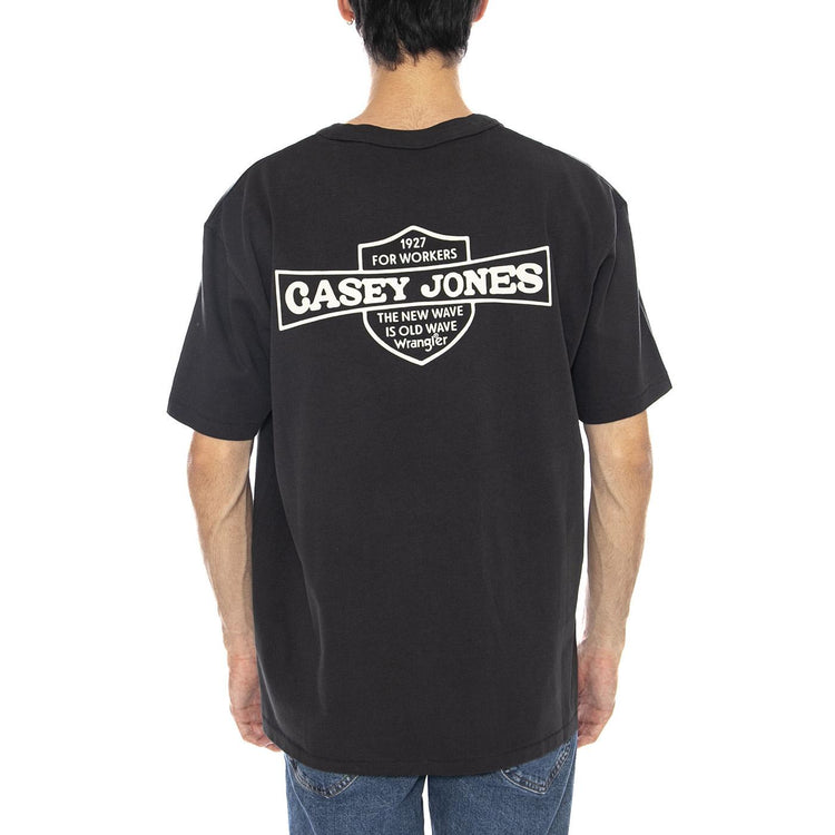 CJ Graphic Tee Faded Black - Maglietta Girocollo Uomo Nera 112371493 . WRANGLER 