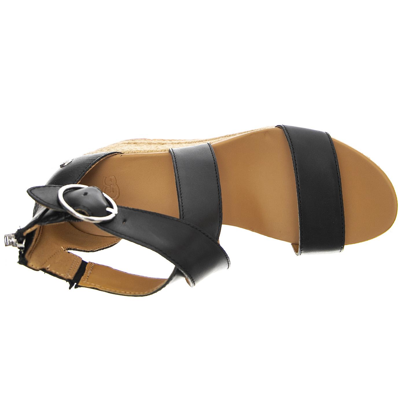 Hylda Black Leather - Sandali Donna Neri UGSHYLDBLLE1120015W  UGG 