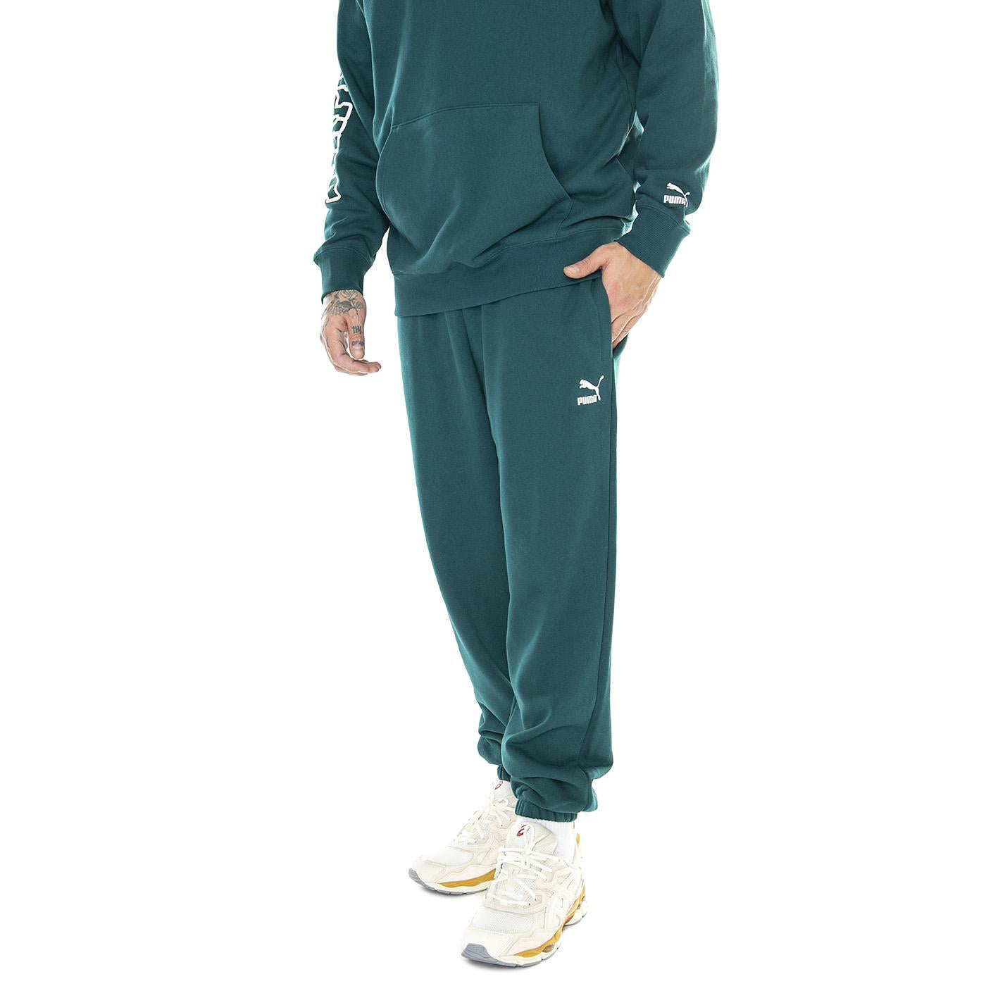PUMA x STAPLE Sweatpants TR green - Pantaloni Uomo Verdi 622205-43  PUMA 