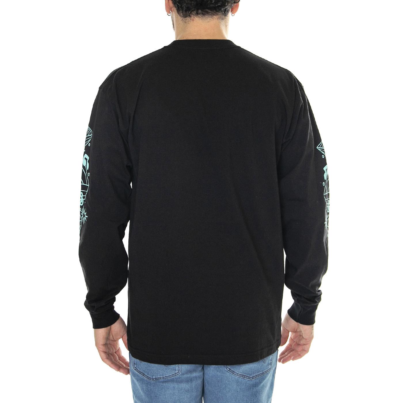 Benchin L/S Tee Black - Maglietta Girocollo Maniche Lunghe Uomo Nera TS02131-BLACK  HUF 