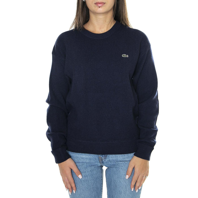 Pullover AF9551-166 - Maglione Donna Blu AF9551-166  LACOSTE 
