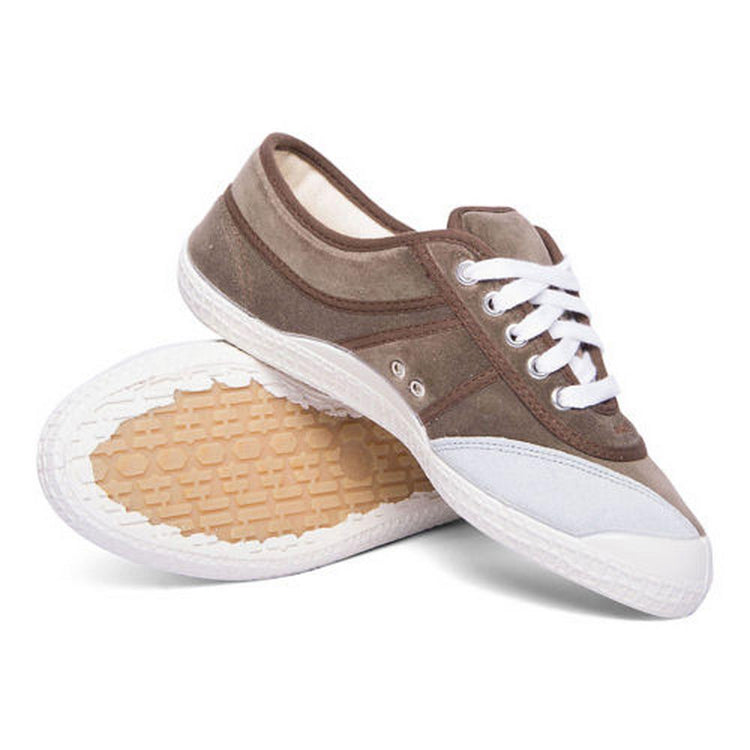 Basic Velvet Shoes - Brown - Scarpe Stringate Profilo Basso Uomo / Donna Velluto Marroni 75423_1  KAWASAKI 