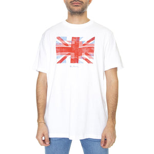 Painted Union Jack Tee White - Maglietta Girocollo Uomo Bianca 65586-010  BEN SHERMAN 