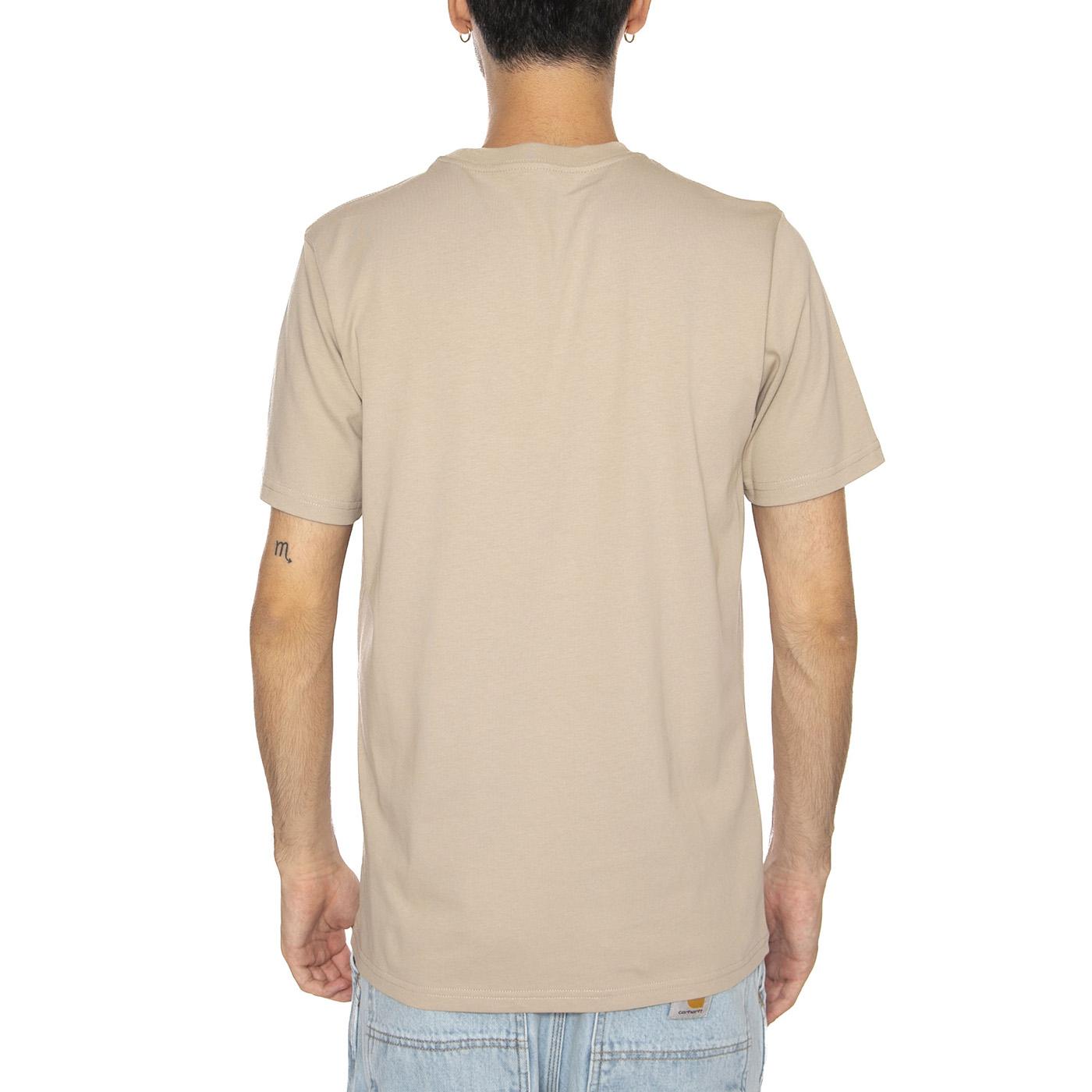S/S Pocket T-Shirt Wall - Maglietta Girocollo Uomo Beige I030434.G1XX . CARHARTT WIP 