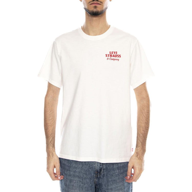 SS Relaxed Fit Tee - Coastal Creative Fresh And Smooth Pumice Stone - Maglietta Girocollo Uomo Bianca con Stampa 16143 2372 LEVIS 