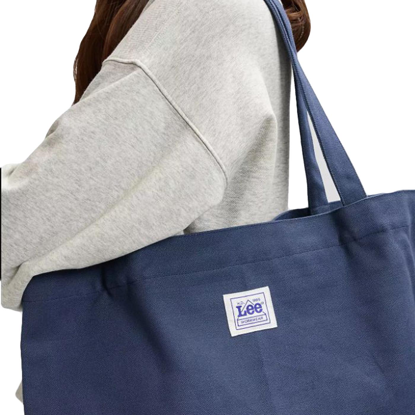 BEACH TOTE ACADEMY BLUE - Borsa Tote Bag Blu 112379176 BLK LEE 