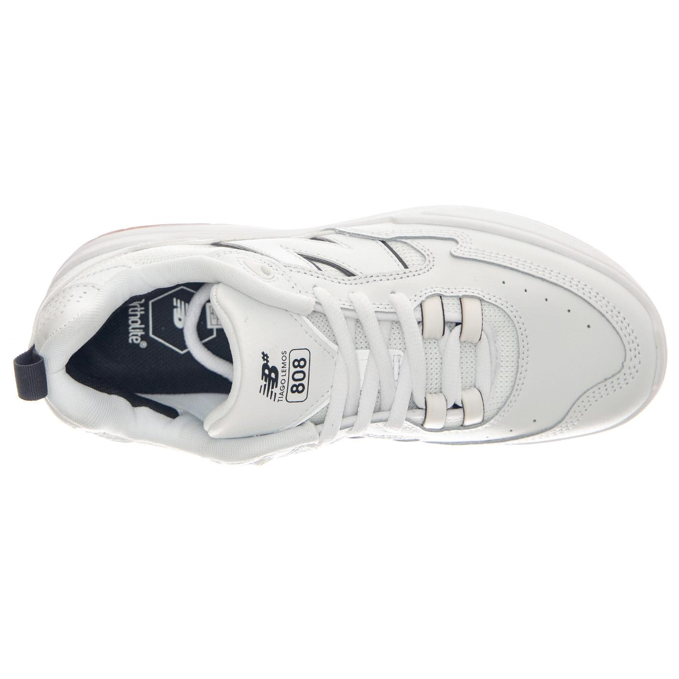 Scarpa Numeric Skateboarding White Leather / Textile - Scarpe Stringate Profilo Basso Uomo Bianche NM808TNB  NEW BALANCE 